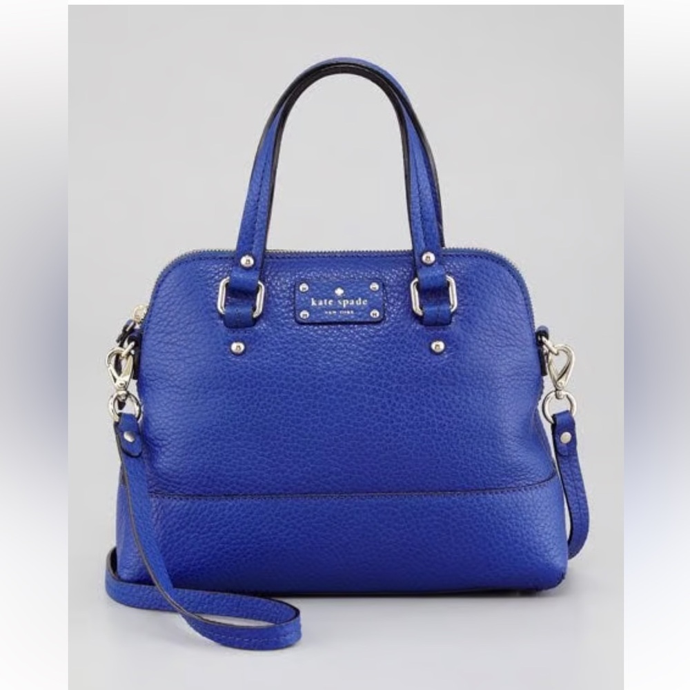 kate spade Royal Blue Pebbled Leather Crossbody Satchel